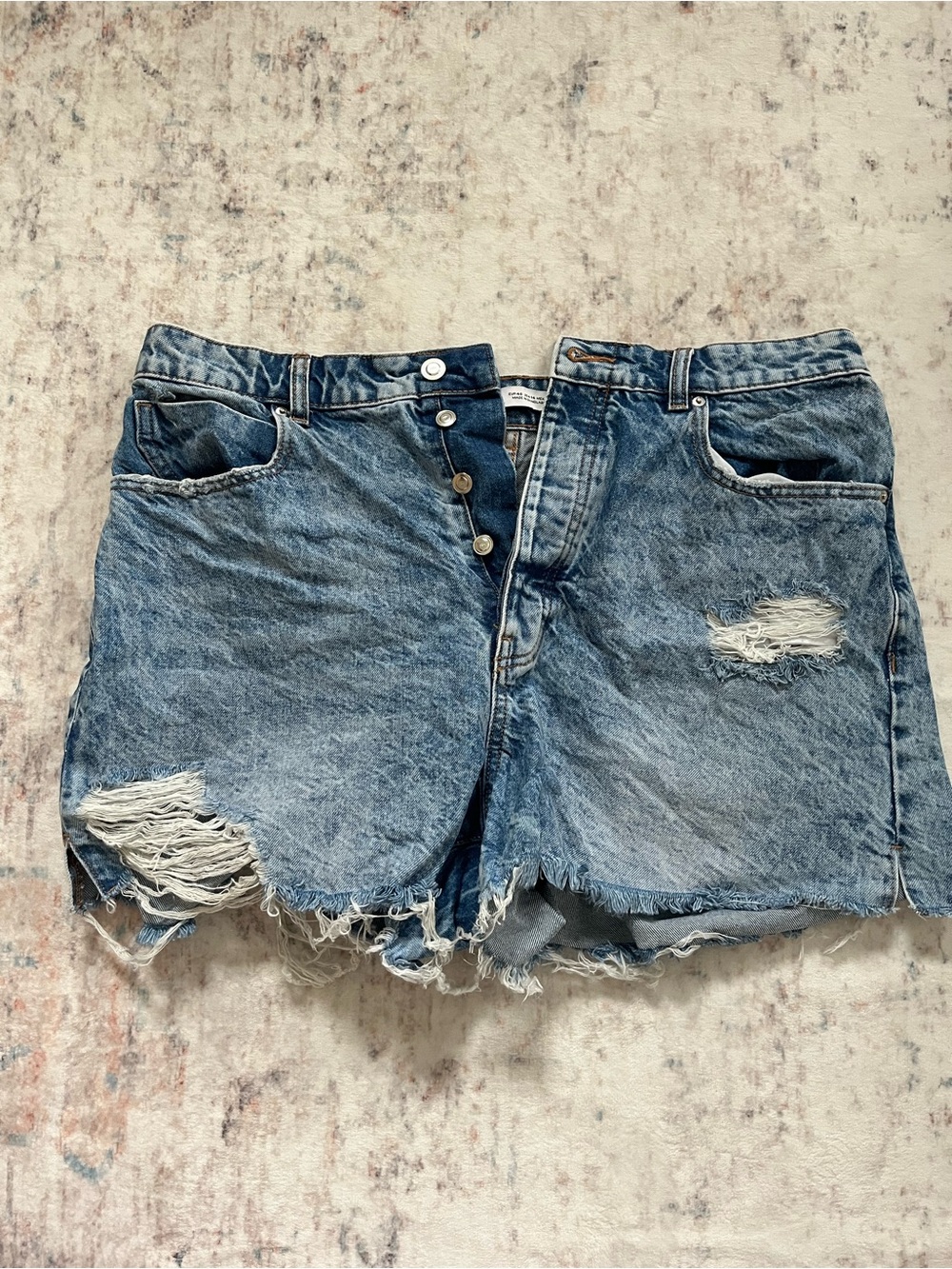Zara High Rise Denim Shorts